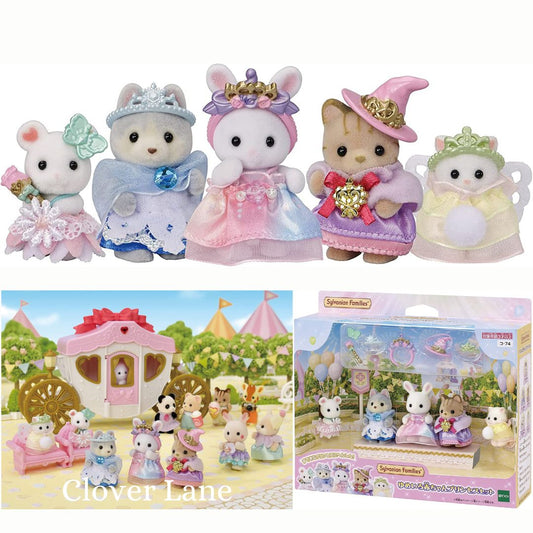 Sylvanian Families Yumeiro Baby Princess Set Cat Husky Rabbit Mouse Doll House Accessories Miniature Toy